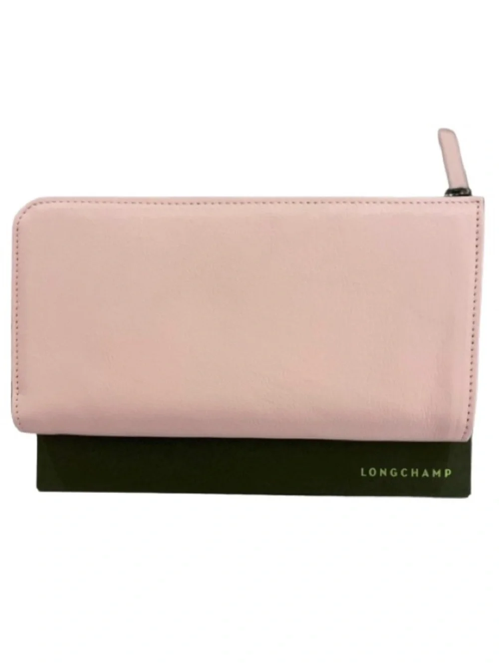 🆕- Longchamp Leather 3/4 Zip Continental Wallet- Light Pink